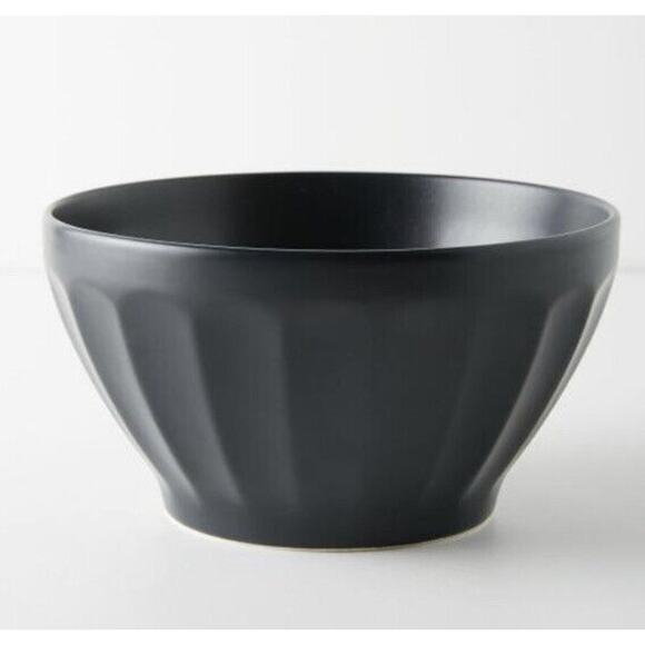 Set of 2 Anthropologie Matte Latte Serving Bowl Dark Grey - Picture 1 of 5